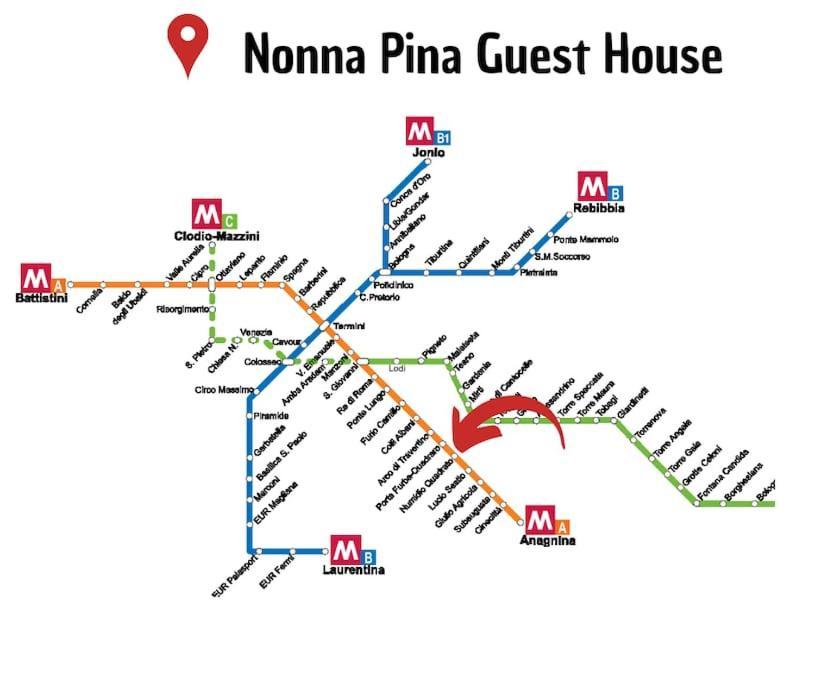 Nonna Pina Guest House [Moderno Appartamento vicino Metro A]Wifi,Netflix Roma Esterno foto